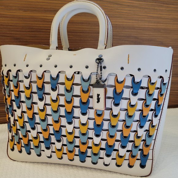 Coach 1941 Rogue Tote Color-Block Chain Link. - Picture 1 of 15